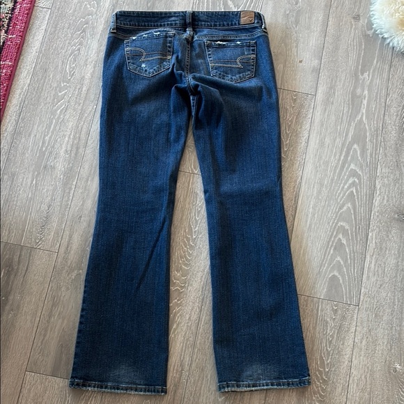 Women's Blue Distressed Jeans - Picture 6 of 6